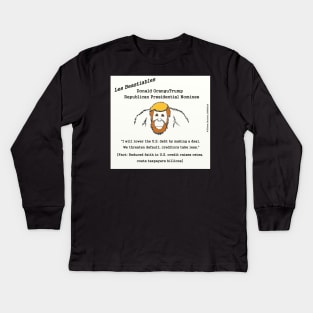 Donald OranguTrump cannot handle debt Kids Long Sleeve T-Shirt